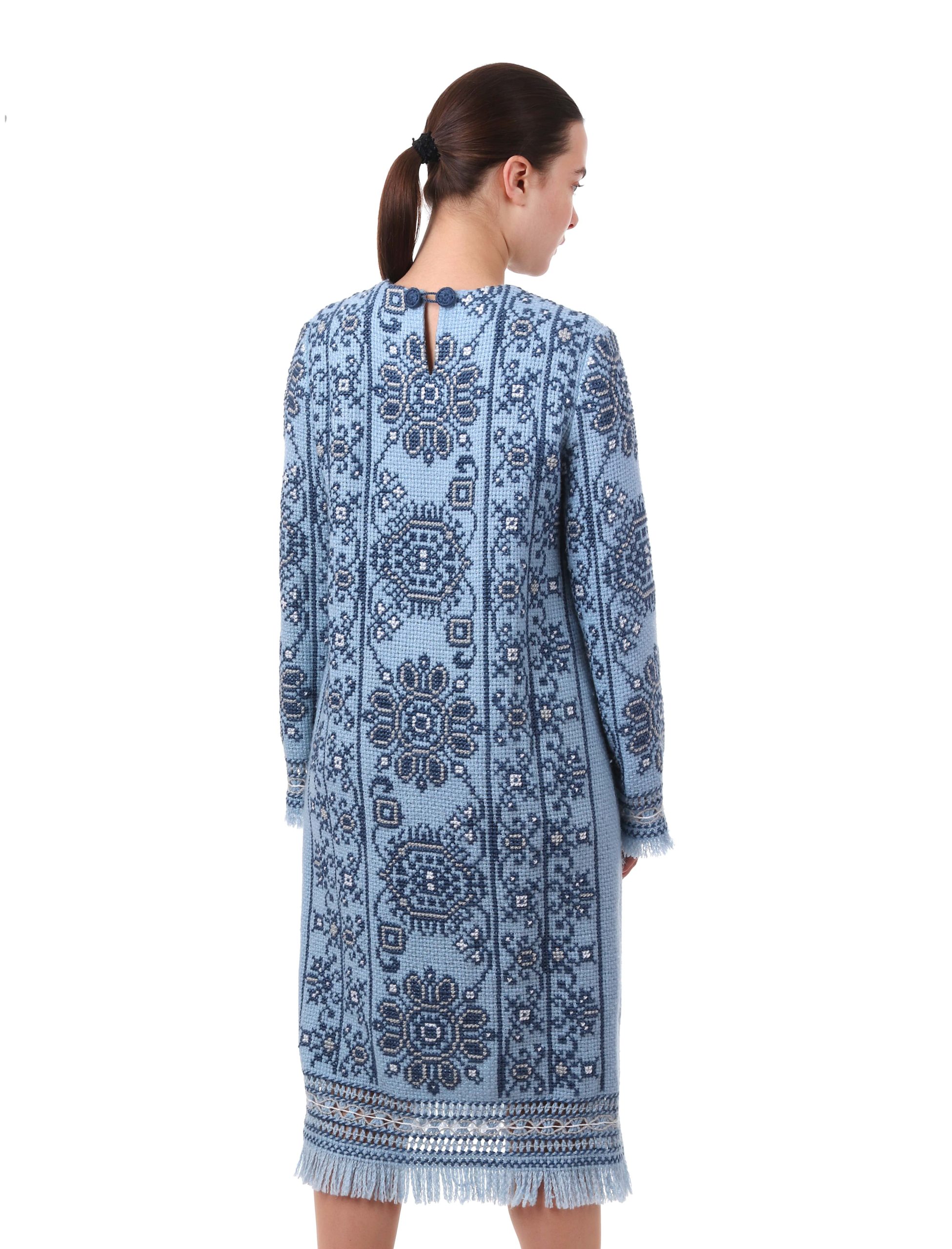 Сукня з вишивкою «Романс» (блакитна)