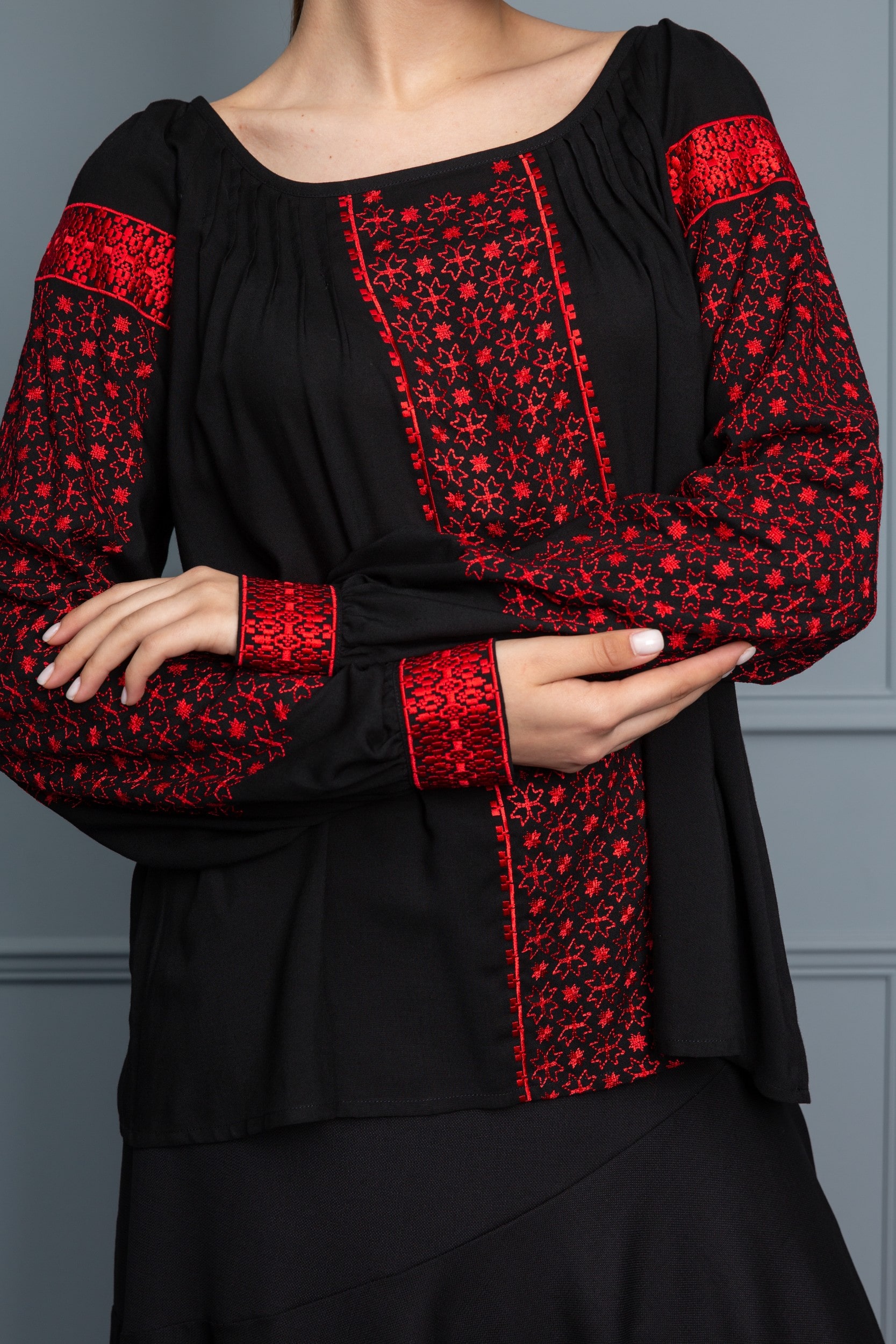 Blouse with embroidery «Small stars»