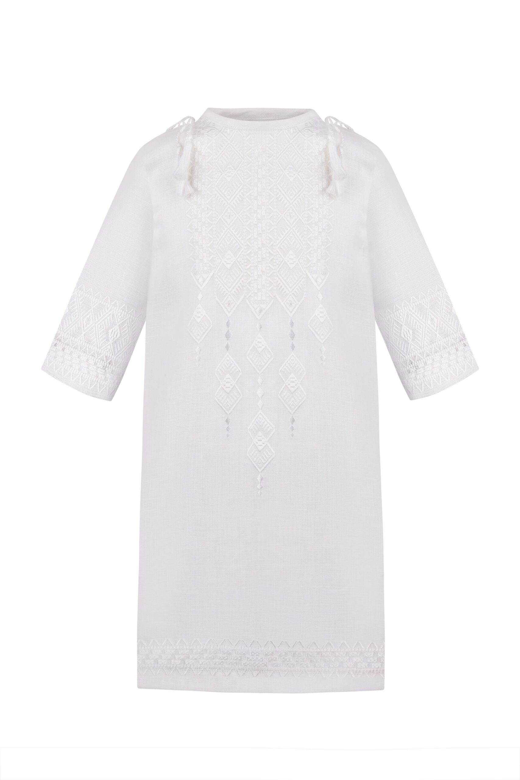 Shirt for baptism of white linen