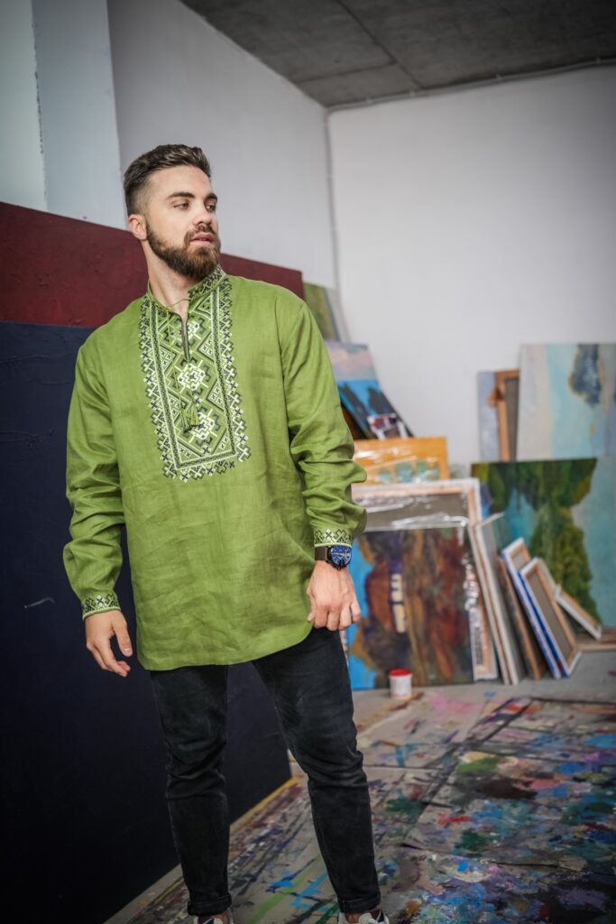 Dazhbog khaki embroidery for men